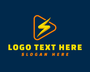 Colorful - Lightning Bolt Media logo design