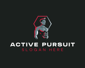 Activity - Fitness Trainer Muscle logo design