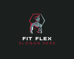 Fitness Trainer Muscle logo design
