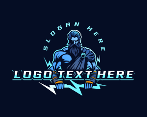 Game - Zeus Lightning Mythology logo design