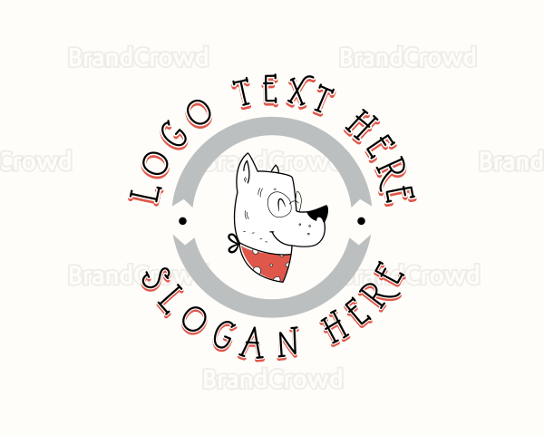 Pet Dog Grooming Logo