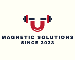 Magnetic - Magnet Fitness Gym Letter U logo design