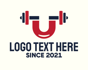 Fitness Gym - Magnet Fitness Gym Letter U logo design
