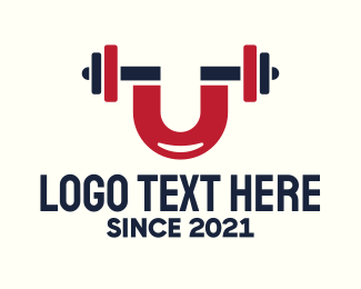 Magnet Fitness Gym Letter U Logo