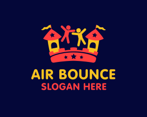 Playful Bouncy Castle logo design