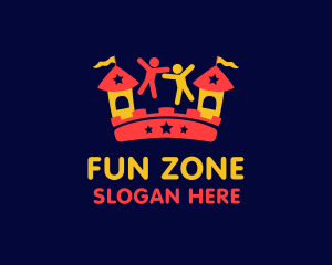 Playtime - Playful Bouncy Castle logo design