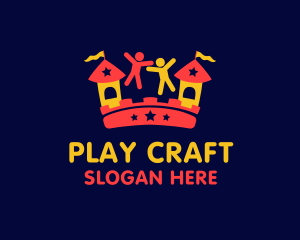 Playful Bouncy Castle logo design