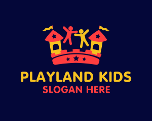 Playful Bouncy Castle logo design