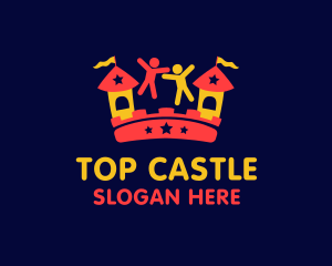 Playful Bouncy Castle logo design