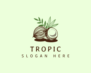 Tropical Coconut Organic  logo design