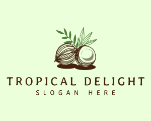 Tropical Coconut Organic  logo design