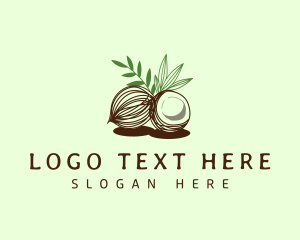 Coconut - Tropical Coconut Organic logo design