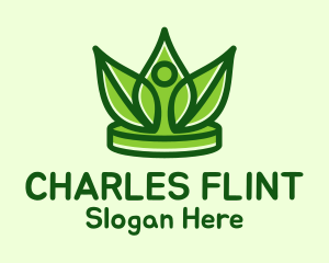 Green Herbal Crown Logo