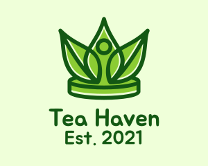 Green Herbal Crown logo design