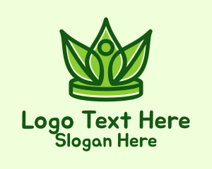 Green Herbal Crown Logo