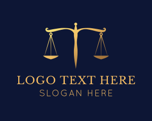 Scale - Golden Justice Scale logo design