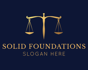 Golden Justice Scale Logo