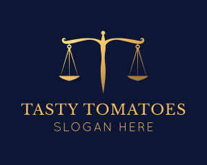 Golden Justice Scale logo design