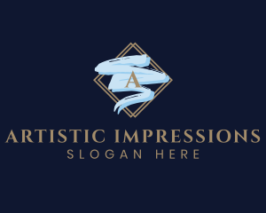 Stylish Brush Art logo design