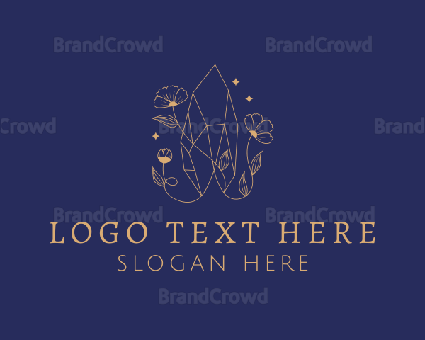 Elegant Crystal Flower Logo