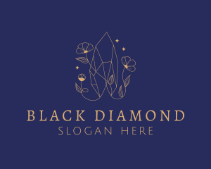 Elegant Crystal Flower logo design