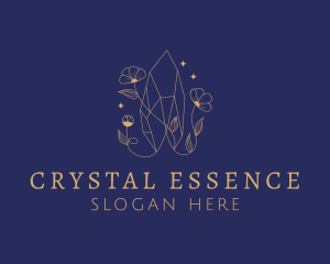 Elegant Crystal Flower logo design