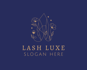 Elegant Crystal Flower logo design