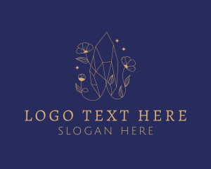 Gem - Elegant Crystal Flower logo design