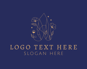 Elegant Crystal Flower Logo