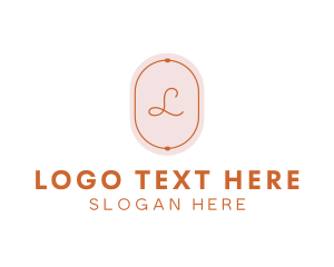 Handwriting - Fashion Beauty Oval logo design