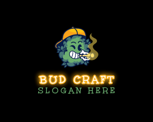 Bud - Cap Marijuana Cannabis logo design