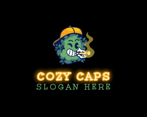 Cap Marijuana Cannabis logo design