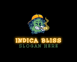 Indica - Cap Marijuana Cannabis logo design