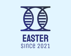 Medical Center - Cyber DNA Strand logo design