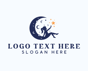 Star - Starry Moon Child logo design