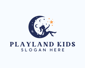 Starry Moon Child logo design