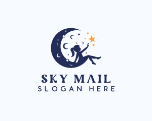 Starry Moon Child logo design