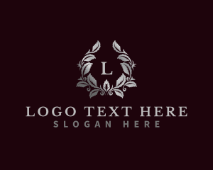 Silver - Elegant Wreath Leaf logo design