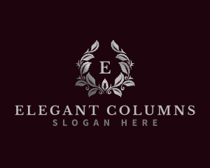 Elegant Wreath Leaf logo design