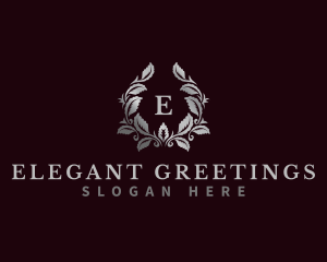 Elegant Wreath Leaf logo design