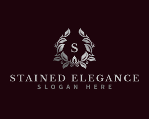 Elegant Wreath Leaf logo design