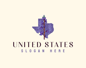 Texas Chisos Bluebonnet Flower logo design