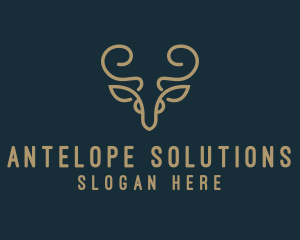 Antelope - Wild Deer Hunting logo design