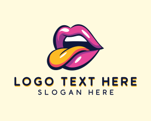 Seduction - Sexy Erotic Mouth logo design