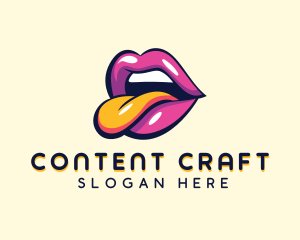 Sexy Erotic Mouth logo design