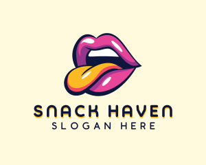 Sexy Erotic Mouth logo design