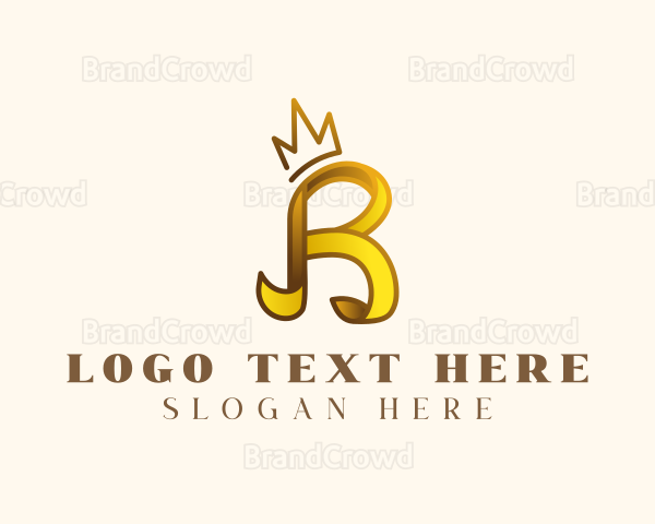 Crown Luxury Letter R Logo