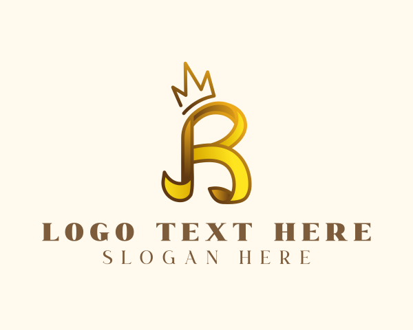 Formal - Crown Luxury Letter R logo design