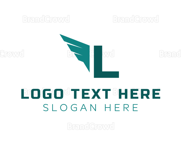 Logistics Wings Freight Logo