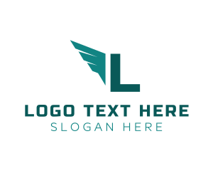 Transport - Logistics Wings Freight logo design